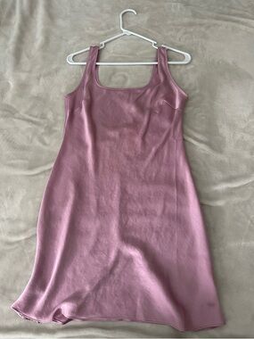 Wilfred Rose Pink Satin Tank Slip Dress